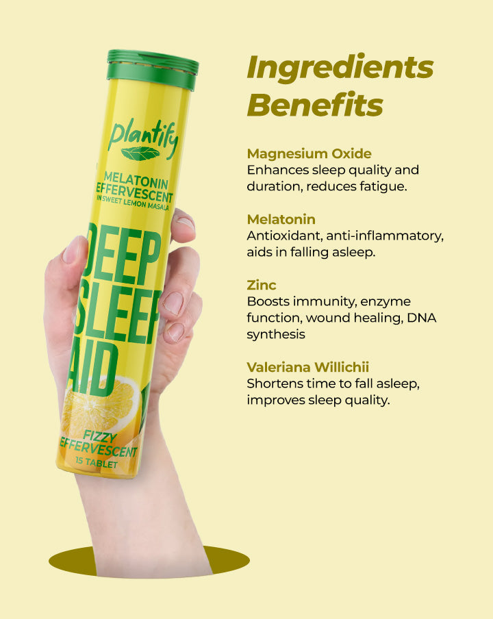 Deep Sleep Aid Effervescent Tablets | For Sleep Cycle Restoration | Non-Habit Forming