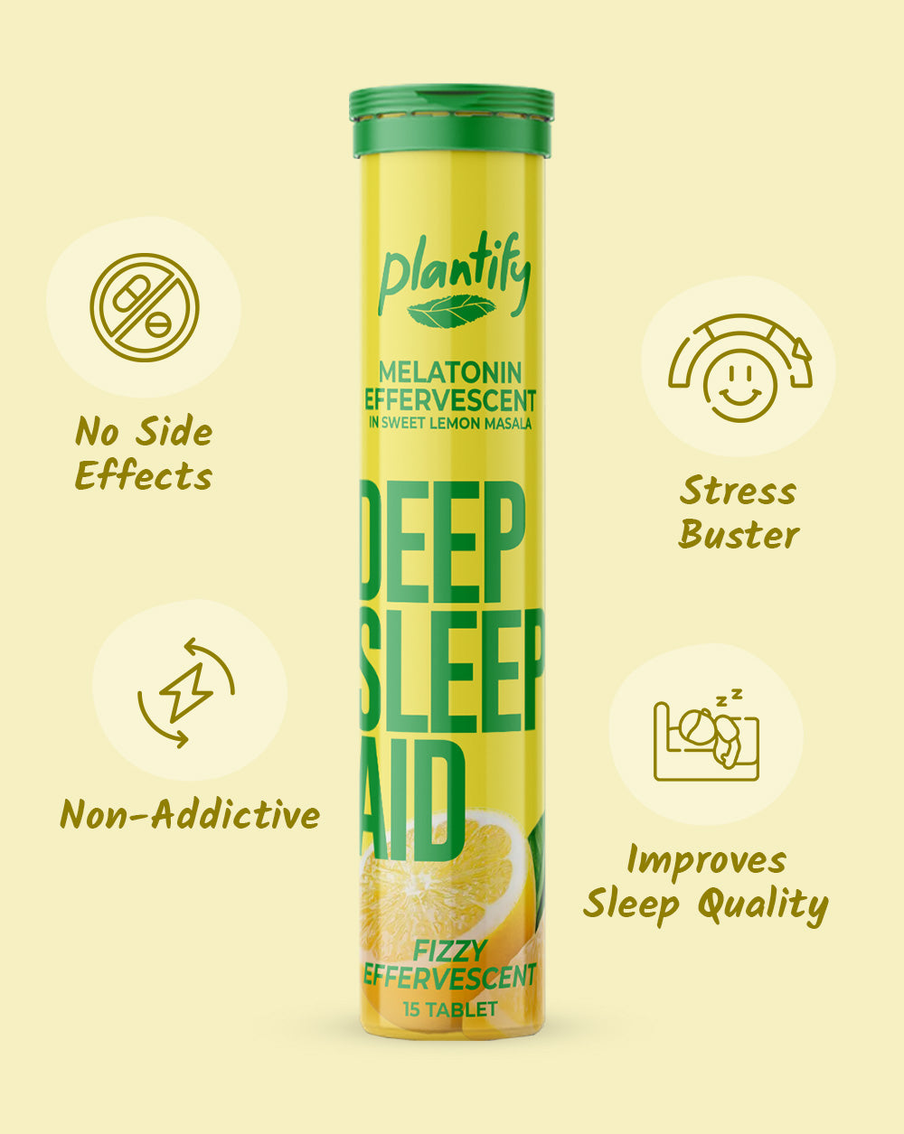 Deep Sleep Aid Effervescent Tablets | For Sleep Cycle Restoration | Non-Habit Forming